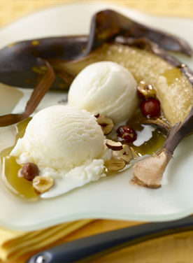 banana ice cream with great honey